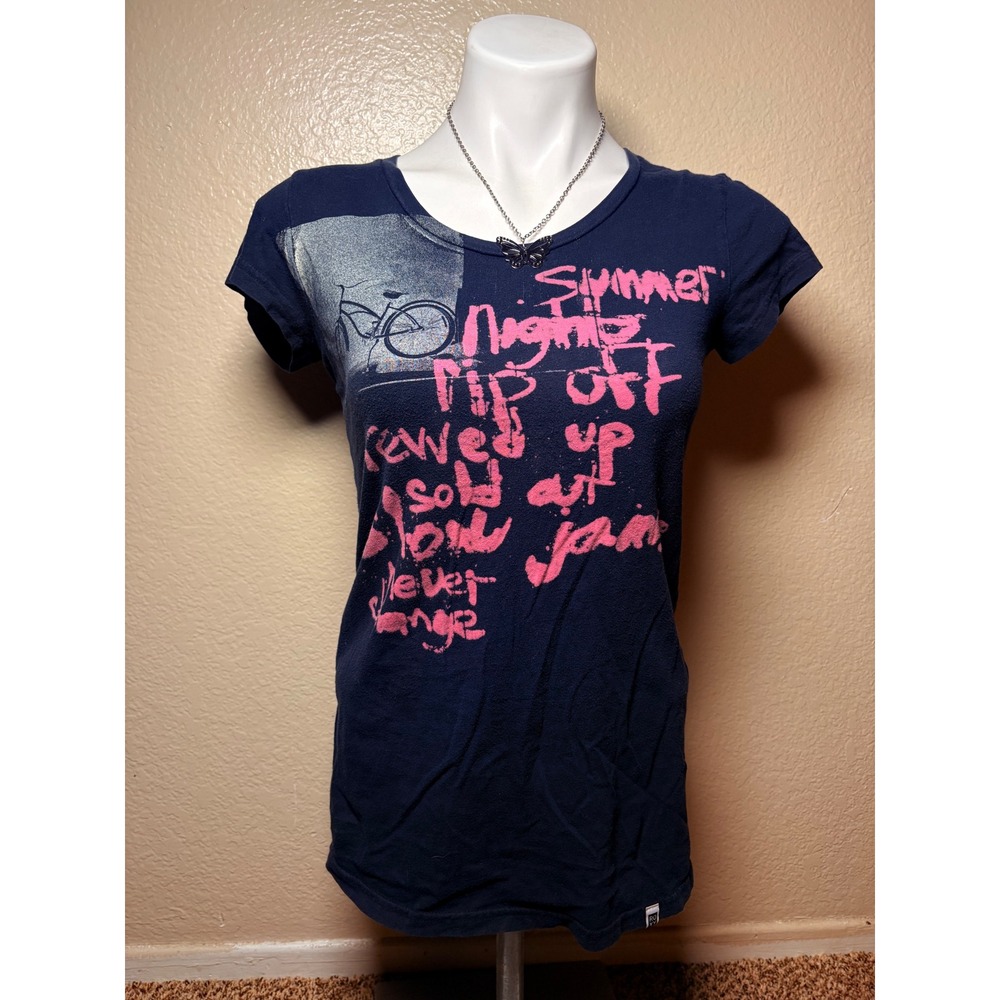 Y2K Roxy Womens Pink Graphic Tee Short Sleeve T-Shirt Size M #7